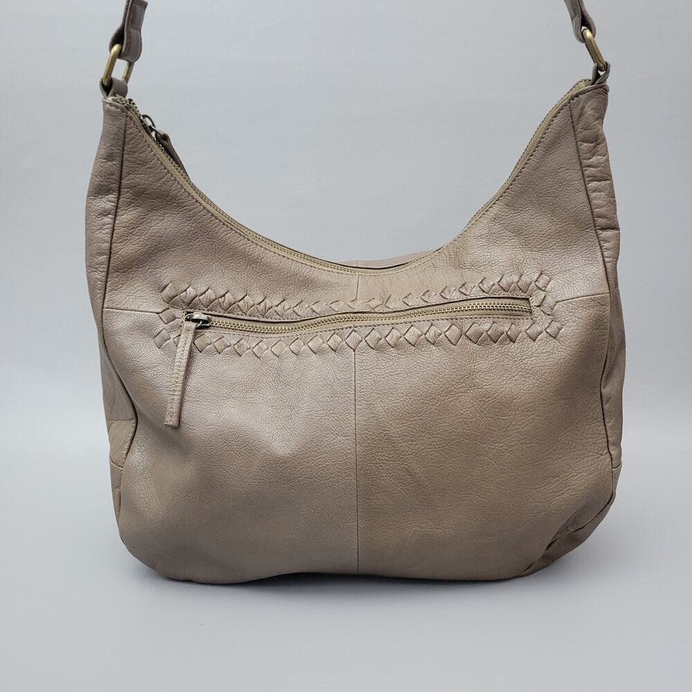 Day & Mood Anthropologie Brown Soft Leather Shoulder Bag Hobo Bag EUC